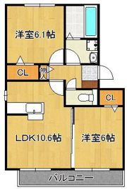 ベル フルール 割子川の間取り画像