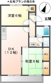 グローリーハウス的場Cの間取り画像