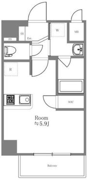 ハーモニーレジデンス日本橋イーストの間取り画像