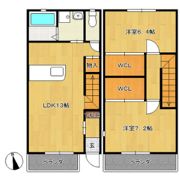 プレジールB棟の間取り画像