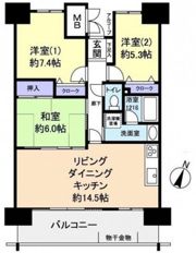 アスレ東原Ⅱ番館の間取り画像