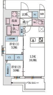 スプランディッド弁天町WESTの間取り画像