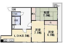 サンコーポ八雲の間取り画像
