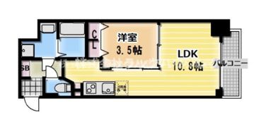 ラ・フォルム天満橋EASTの間取り画像