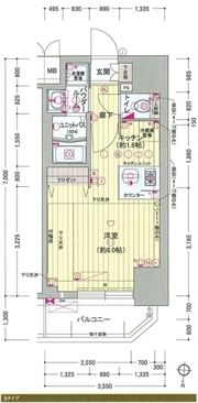 プレサンス中之島公園アティレの間取り画像
