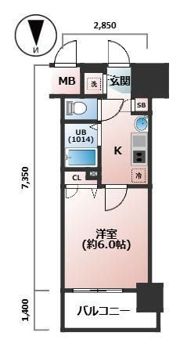 エスライズ梅田東の間取り画像