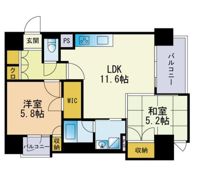 レジディア西新の間取り画像