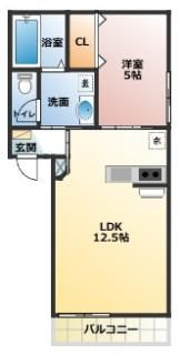 シャンテ経田Ⅰの間取り画像