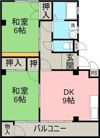 上原ハイツ B棟の間取り画像