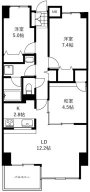 メルシーハイムⅠの間取り画像