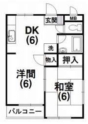 ハイツ魚妻パートⅠの間取り画像