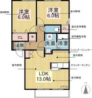 トークヴィレッジⅤ B棟の間取り画像