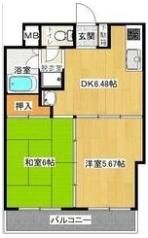 シンコーメゾン扇町の間取り画像