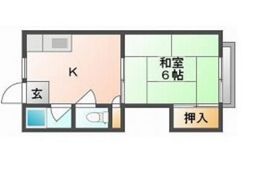 第1長徳荘の間取り画像