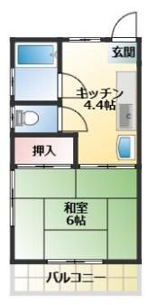 平佐町 1Kの間取り画像