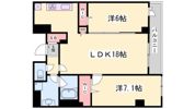 神戸海岸通 萬利Residenceの間取り画像