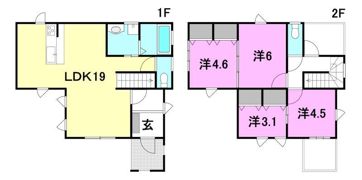 祝谷2丁目 戸建の間取り画像