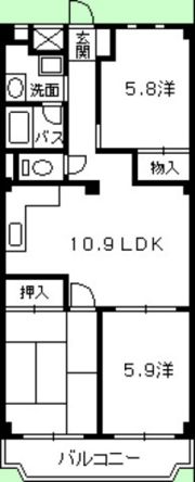 みゆきパーク・マンションA棟の間取り画像