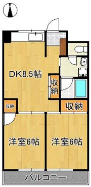 ギャラン瀬板の間取り画像