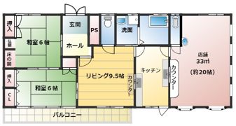 グリーンヒルズ21(店舗付)の間取り画像