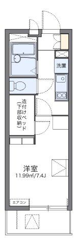 レオパレスサンフェリア若葉の間取り画像