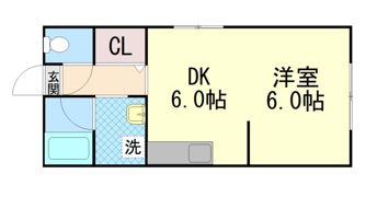 岡本グローリーハイツの間取り画像