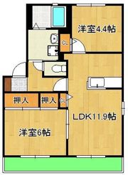ディアス茶屋の原Bの間取り画像