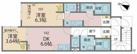 カインドネス南浦和の間取り画像