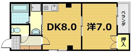 スカイコート勧修の間取り画像