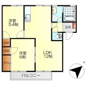 ハイツ向鶴 B棟の間取り画像