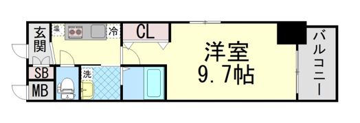 アドバンス三宮Ⅲリンクスの間取り画像