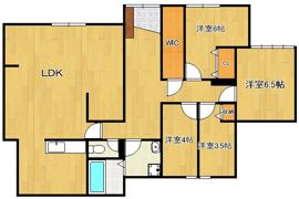 通谷二丁目一戸建ての間取り画像