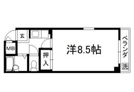 コスモハイツ新町Ⅱの間取り画像