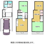 中村1戸建てガレージ付き貸家の間取り画像
