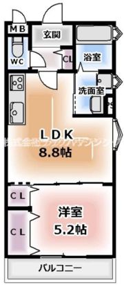 クリエオーレ馬場町の間取り画像
