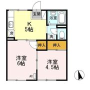 コーポ羽衣 Cシャルダンの間取り画像