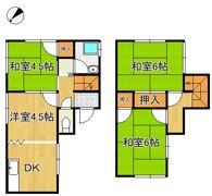 御開三丁目貸家の間取り画像
