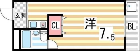 クインズ朋来(旧冨田マンション)の間取り画像