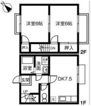 DUPLEX 国王70の間取り画像