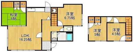 長行西4丁目貸家の間取り画像