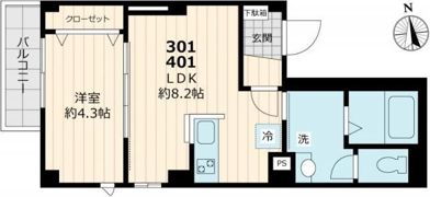 カサ・ベラルーチェ御茶ノ水の間取り画像