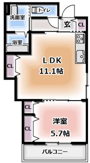 クリエオーレ北島町の間取り画像