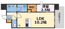 セレニテフラン谷町四丁目の間取り画像