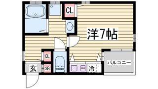 H.Cフラッツ須磨関守の間取り画像