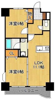 ニューシティアパートメンツ南小倉Iの間取り画像