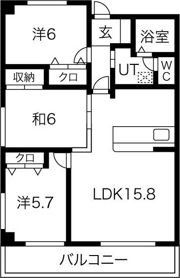 ライフ第5マンション大平台の間取り画像