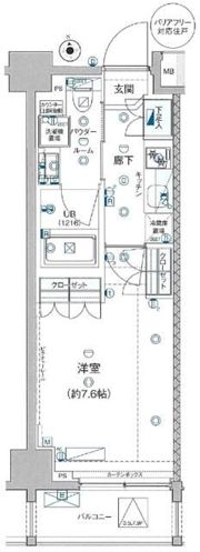 GENOVIA板橋 west green veilの間取り画像