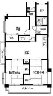 第1ベルメゾンクリハラの間取り画像