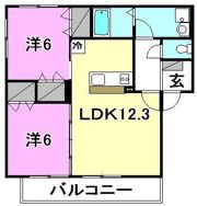 エタニティ長久マンションの間取り画像