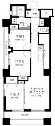 コスモ東京ベイタワーの間取り画像